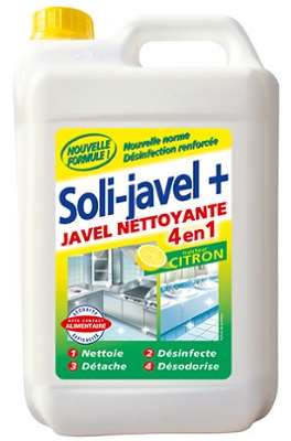 Image de SOLI-JAVEL+ CITRON 5L DEGRAISSANT, DESINFECTANT CONTACT ALIM