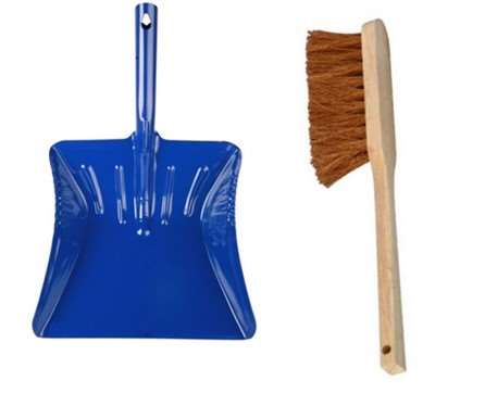 Image de PELLE A POUSSIERE TOLE METAL+BALAYETTE COCO MANCHE LONG