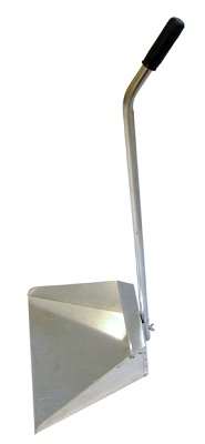 Image de PELLE A POUSSIERE GALVANISEE MANCHE VERTICAL OUVERTURE 26CM