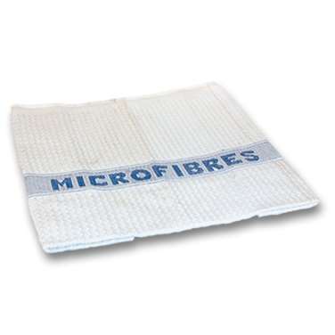 Image de SERPILLIERE MICROFIBRE GAUFREE BLANCHE 60X50 CM