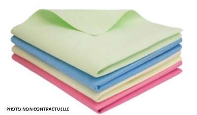 Image de LAVETTE MICROFIBRE NON TISSE (5) 40X35-JAUNE-130G/M² PEAU