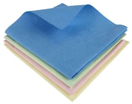 Image de LAVETTE MICROFIBRE NON TISSE (5) 40X35-JAUNE-130G/M² PEAU