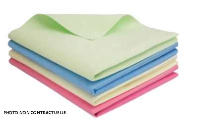 Image de LAVETTE MICROFIBRE NON TISSE (5) 40X35-ROUGE-130G/M² PEAU