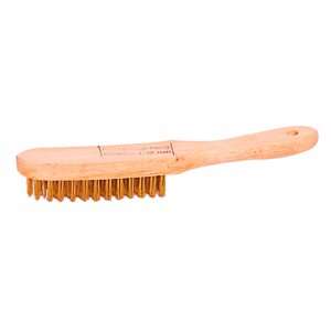 Image de BROSSE ACIER LAITONNE 4 RANGS A MANCHE 290 MM