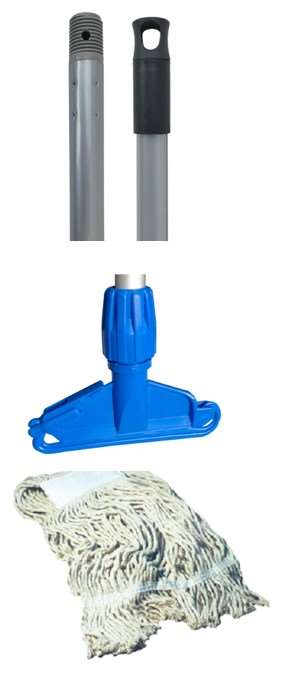 Image de BALAI FAUBERT COMPLET (PINCE+FRANGE 350G+MANCHE ALU)