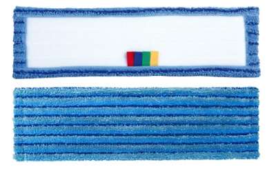 Image de FRANGE MICRO-SCRUB 40CM VELCRO A RAYURE BLEUE DOUBLE EFFET