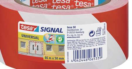 Image de RUBAN ADHESIF SIGNAL SECURITE (6) 50X66 ROUGE ET BLANC