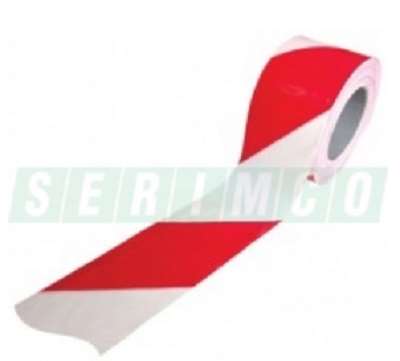 Image de RUBAN SIGNAL ROULEAU 200MX70MM ROUGE ET BLANC / RUBALISE