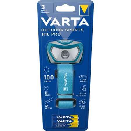 Image de LAMPE FRONTALE LED LIVRÉ AVEC 2 PILES LR06 ETANCHE VARTA