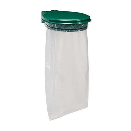 Image de SUPPORT SACS MURAL COLLECMUR AVEC COUVERCLE 110L VERT
