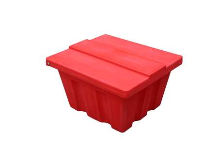 Image de BAC A SEL/SABLE PLASTIQUE 100L AVEC COUVERCLE L.680MM L.750M