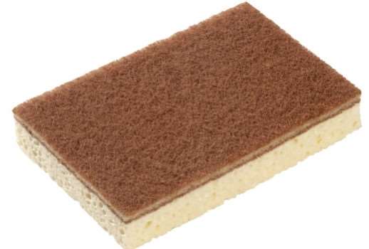 Image de EPONGE SPONREX 100 ECO X10 RECT MARRON BLANC 130X84X26 MM