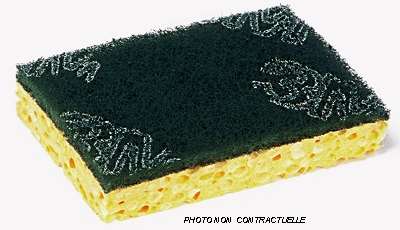 Image de TAMPONGE JAUNE & VERT 3M 740 X10