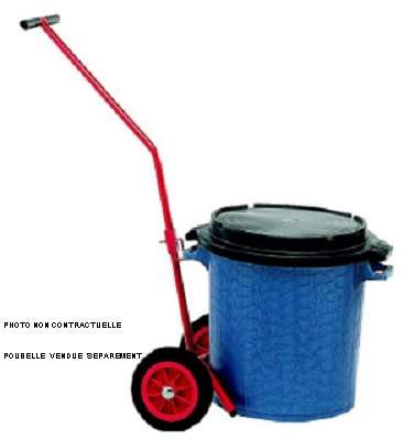 Image de DIABLE ROULE-POUBELLE 75L 2 ROUES