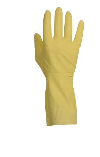 Image de GANTS JAUNES MENAGE FLOCKE T8.5