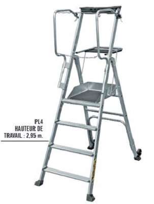 Image de PLATEFORME INDIVIDUELLE PL4 4 MARCHES/NORME PIRL HAUTEUR TRA