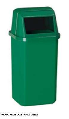 Image de CORBEILLE PROXIMI 23L VERTE PLASTIQUE MURALE