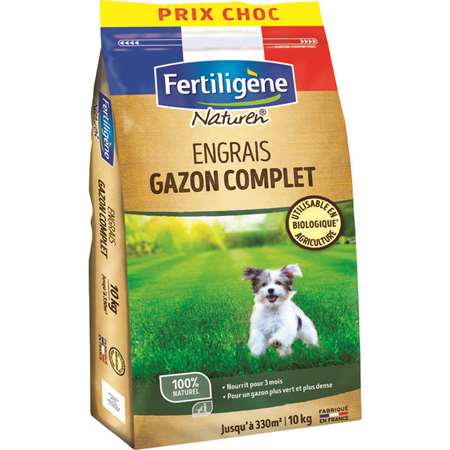 Image de ENGRAIS GAZON 10KG 100% NATUREL FERTILIGENE
