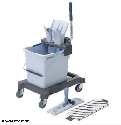 Image de SEAU ULTRASPEED 25L VILEDA 4 ROUL +PRESSE+SUPPORT+MOP MICRO