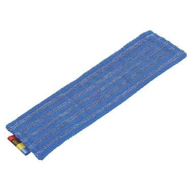 Image de FRANGE MICROFIBRE 43*14CM BLEUE A LANGUETTES + POCHE M. EASY
