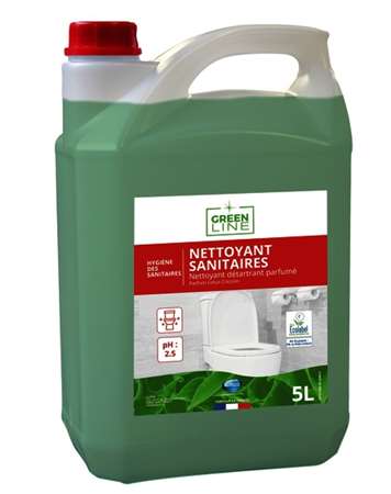 Image de GREEN LINE NETTOYANT SANITAIRE 5L ANTICALCAIRE ECOLABEL