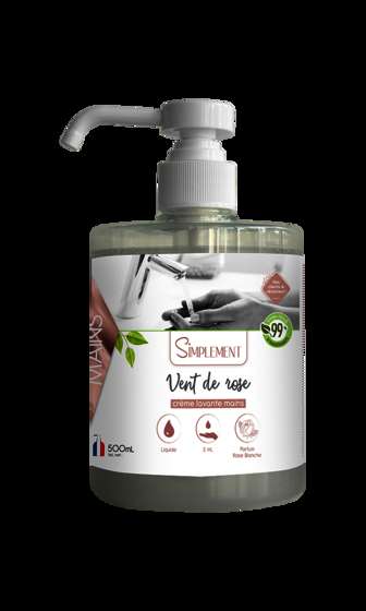 Image de SAVON CREME NACREE + POMPE 500ML 99% D'ORIGINE NATURELLE