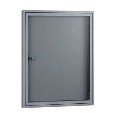 Image de TABLEAU AFFICHAGE 6 NOTES AVEC PORTE /MAGNET/ GRIS RAL7035