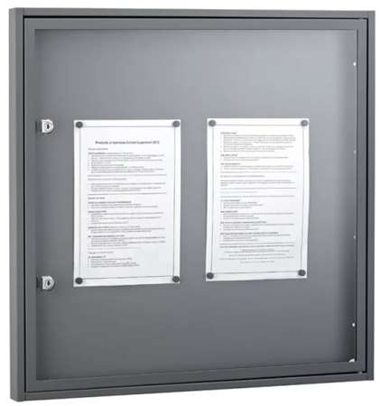 Image de TABLEAU AFFICHAGE 6 NOTES SANS PORTE ENTOURAGE ALU / RAL7035