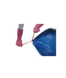 Image de SACS PLASTIQUES 30L (100)  BLEU A LIEN COULISSANT
