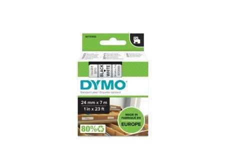 Image de CASSETTE DYMO 24MM X 7MM NOIR SUR BLANC
