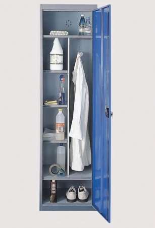 Image de ARMOIRE MONOBLOC 1 PORTE GRIS 7035  /SERRURE A CODE