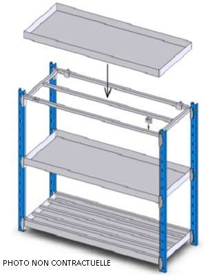 Image de RAYONNAGE DE RETENTION MONTÉ STOCKAGE PRODUIT-5 BACS AVEC MO