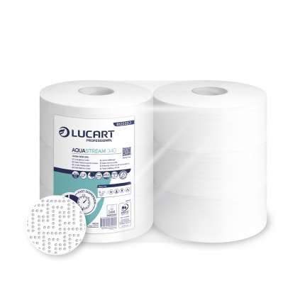 Image de PAPIER HYGIENIQUE JUMBO 340M AQUASTREAM (6)
