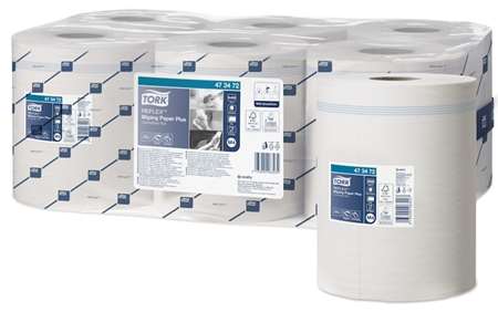 Image de BOBINE TORK 450 FTS BLANC (6) TORK REFLEX 2 PLIS ECOLABEL