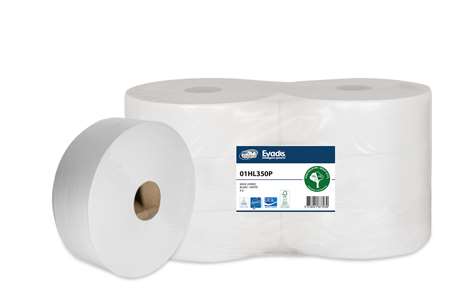 Image de PAPIER HYGIENIQUE MAXI JUMBO 350M (6) PURE OUATE ECOLABEL
