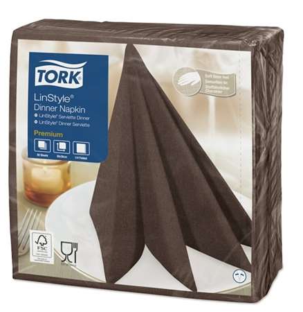 Image de TORK PREMIUM LINSTYLE DINNER M SERVIETTE CACAO