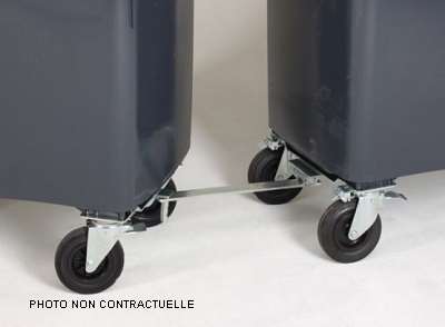 Image de ATTELAGE CONTENEUR PAIRE AV/AR POUR CONTENEURS 4 ROUES AVEC