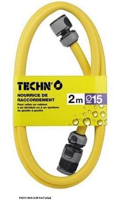 Image de SET BRANCHEMENT POUR ENROULEUR (TUYAU 2M+NEZ ROB.20/27+2 RAC