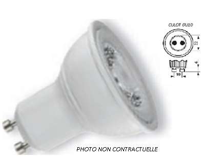 Image de SPOT LED GU10 6W 400LM 3000°K 230V-DIMMABLE ORB 180633