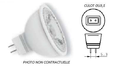 Image de SPOT LED GU5.3 6W 430LM 2700°K 12V MR16