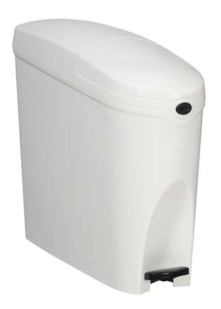 Image de POUBELLE HYGIENE FEMININE BLANCHE 20L ABS