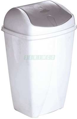 Image de POUBELLE FLIP FLAP 50L BLANC