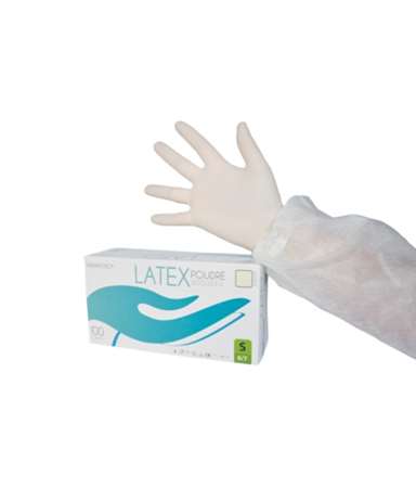 Image de GANTS JETABLE LATEX TAILLE 8 1/2 (100)