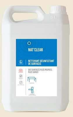 Image de NAT CLEAR 5L NETT. DÉSINFECTANT DE SURFACES ECOCERT