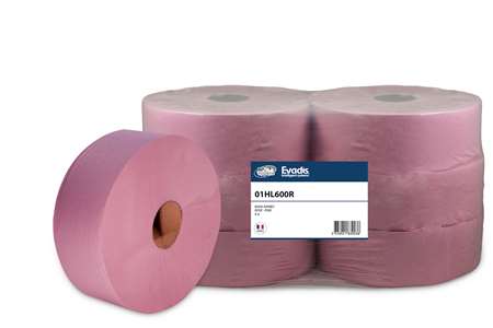 Image de PAPIER HYGIENIQUE 600M CREPE ROSE COLIS DE 6