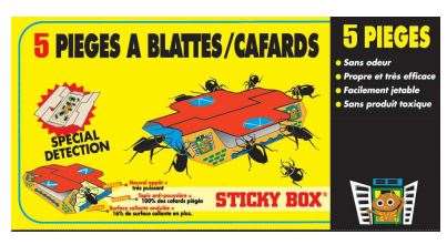 Image de PIEGES A CAFARDS (BOITE DE 5)-> AVEC GLU