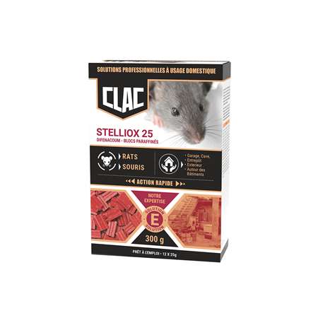 Image de RATICIDE SOUS BLOC EMBALLE 25G BOITE DE 300G (12 BLOCS)