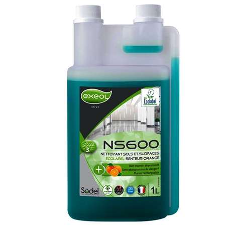 Image de NETTOYANT SOL NS600L 1L ECOLABEL-FLACON DOSEUR ALIM
