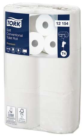 Image de PAPIER HYGIENIQUE TORK-TOILET PREMIUM (12 ROULEAUX) ECOLABEL