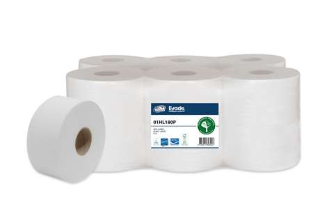 Image de PAPIER HYGIENIQUE MINI JUMBO 180M (12) PURE OUATE ECOLABEL